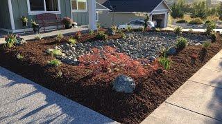 New Landscaping Install | Dry Pond Bed Design