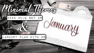 2022 SET UP & JANUARY  PLAN WITH ME || MINIMAL SPREADS || Dano's Bujo