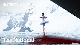 #TheMoment a ballerina danced on a ship's bow in the Antarctic Ocean