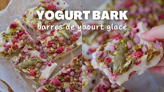 Yogurt bark ou barres de yaourt glacé