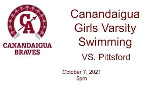 Canandaigua Girls Varsity Swimming vs Pittsford 10-7-21