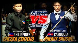 CHEZKA CENTENO VS PHEAVY SRUONG, CAROM BILLIARD - SEA GAMES 2023 | PINOY COMMENTARY