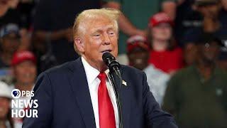 Trump gives economic speech in North Carolina as more polls show Harris gaining ground