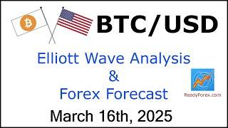 BTC USD Elliott Wave Analysis | BITCOIN Analysis | March 16 2025 | BITCOIN | BTCUSD