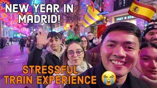 New Year in Madrid Spain + STRESSFUL TRAIN EXPERIENCE IN EUROPE