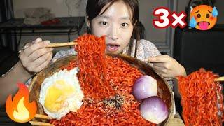 Spicy Buldak 3× Noodles With Onion &|