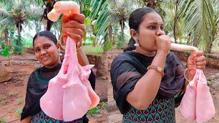 GOAT LUNGS RECIPE | Village Goat Lungs Fry | Banana Leaf Cooking