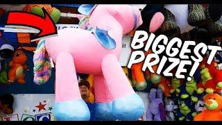 The Biggest Carnival Game Prize Win EVER On BlockBuster! ArcadeJackpotPro