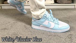 Nike Dunk Low White& Glacier Blue Review& On foot