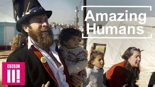 The Clowns Helping Refugee Children To Laugh Through Play | Amazing Humans