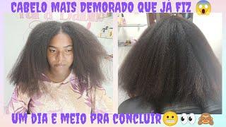 Crespo 4A/4B Cabelo mais difícil que já fiz na Vida #alisamentoporaquecimento