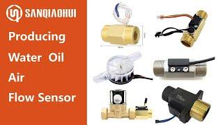 SANQIAOHUI 5V hall Water Oil Flow sensor with temperature #flow #sensor #water #temperature #valve