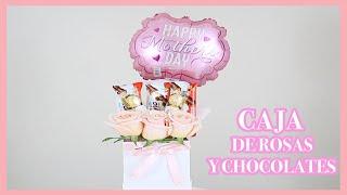 CAJA DE CHOCOLATES Y ROSAS