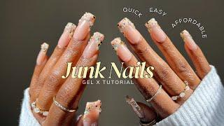 How To Do Gel X Nails At Home, Using Full Cover Tips From Amazon | Junk Nails Tutorial