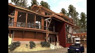 Timber Frame Cabin, Contemporary Log Home using Modular Construction - Systems Built