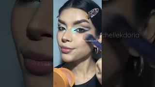 Full glam blue makeup tutorial  #shorts #makeup #glammakeup #makeuptutorial