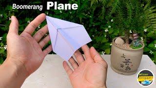 How To Make Paper Airplane Boomerang #2 | DIY plane Mixer Origami