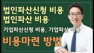 [윤소평변호사] 법인파산신청비용, 법인파산비용, 기업파산신청비용, 기업파산비용, 비용마련 방법