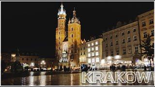 A short Night Tour of Downtown Krakow, Poland