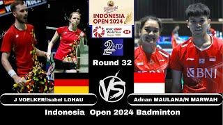 Adnan MAULANA/N MARWAH  (INA) J VOELKER/Isabel LOHAU (GER)[XD] R 32 | Indonesia Open 2024