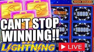  JACKPOT AFTER JACKPOT LIVE! Nonstop WINNING ON LIGHTNING LINK Slot Machine $125 Bets!!