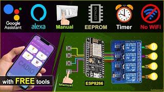 IoT based ESP8266 projects using Google Assistant Alexa & Cadio