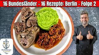 Traditional Berlin pork knuckle with sauerkraut & pea puree recipe