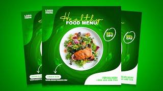 Healthy Food Social Media Post Design in Photoshop