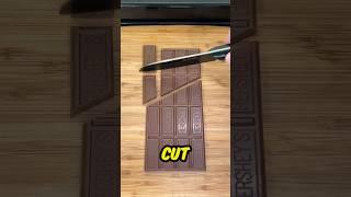 The Secret to Cutting a Chocolate Bar #feedshorts #trending #shortvideo