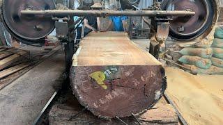 Amazing Raw Wood Sawmill | Operating Extra Large Saws, Beautifully Sawing Planks