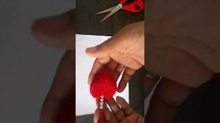 Heart Pom Pom #viralvideo #viralshort #youtubeshort #geeta craft and stitching