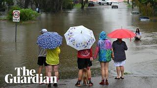 Rivers swell and flash floods hit Brisbane in aftermath of ex-Tropical Cyclone Alfred