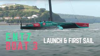 Emirates Team New Zealand Boat 3 Launch and Sail