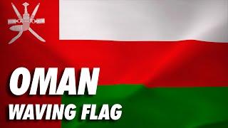 Oman Waving Flag Free Stock Animation 4K Moving Wallpaper Background