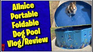 Allnice Portable Foldable Dog Pool Vlog/Review MumblesVideos || Dancer Tries His Pool