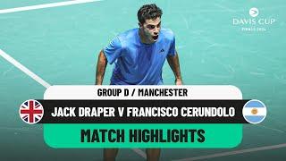 Jack Draper v Francisco Cerundolo | Great Britain v Argentina Davis Cup 2024 Finals Group Stage