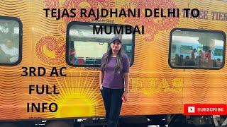 New Delhi-Mumbai Tejas Rajdhani Train Journey | Inside view 3rd AC | Delhi to Mumbai #tejasrajdhani