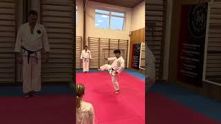 Toyama-Sensei demonstrating signature sequence from kata kanku-sho