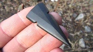 Making a Slate Arrowhead + Stone Knives and Tools in Action