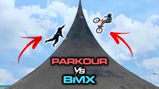 PARKOUR vs BMX - WHO GETS HIGHER CHALLENGE?!