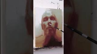 Self Portrait. Oil on wood panel.