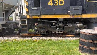 *INSANE WHEEL SLIP* WNY&P Railroad wheel slips in Oil City, Pennsylvania 4/27/23