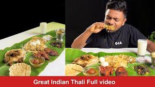 Great Indian Thali  Full Video | ASMR | GIA