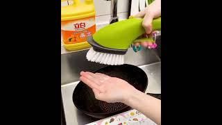 Dish Brush with Soap Dispenser Dish Scrubber Kitchen Dish Scrub buying linkhttps://amzn.to/3LJUrmR