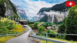 Lauterbrunnen, Szwajcaria. Piesza wycieczka po niebie na ziemi! 4K – 60 kl./s