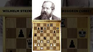 WILHELM STEINITZ’S GREATEST MOVE – A BRILLIANT CHESS MASTERPIECE! ️ #shorts #chess  #puzzle