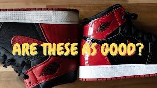 Comparing 2021 Patent Bred To The 2016 Banned AJ1| Air Jordan 1 Patent Leather Bred Review + On Feet