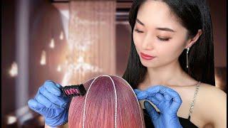[ASMR] Sleep Inducing Kpop Hair Dye & Styling