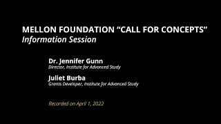 IAS Information Session: Mellon Foundation "Call for Concepts"