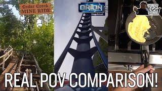 Cedar Creek Mine Ride VS Orion VS Frying an Egg POV Comparison! - Don't Judge my Life Choices